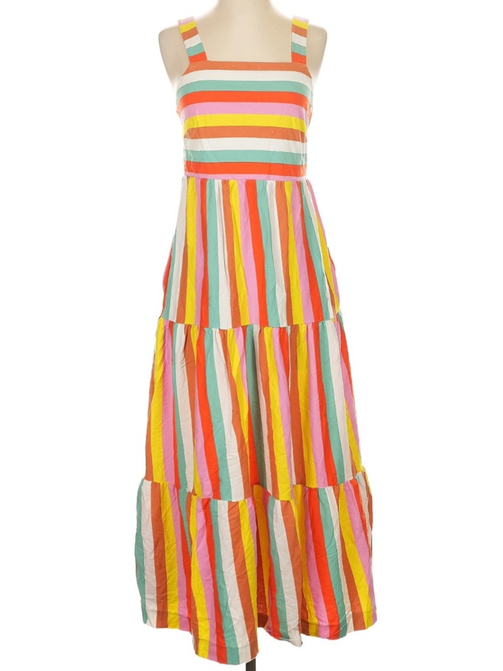 J. Crew' Bright Multi-Stripe Maxi Dress